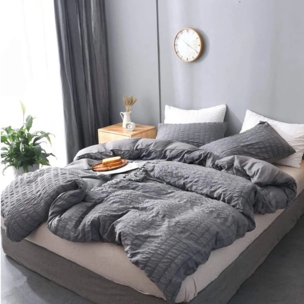 NEW Seersucker Duvet Cover Set
